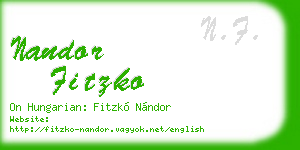 nandor fitzko business card